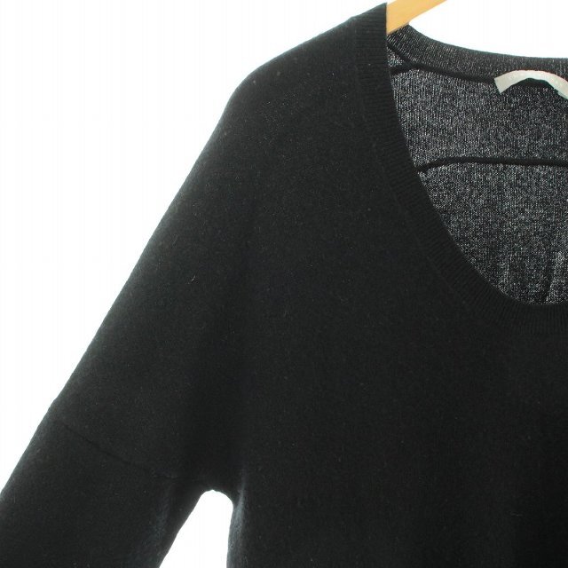 美品 セオリーリュクス カシミヤ100 クルーネックニット 黒 38