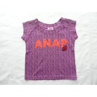 アナップキッズ(ANAP Kids)のANAP kids★アナップキッズ★半袖Tシャツ★パープル系★ヒョウ柄★90(Tシャツ/カットソー)