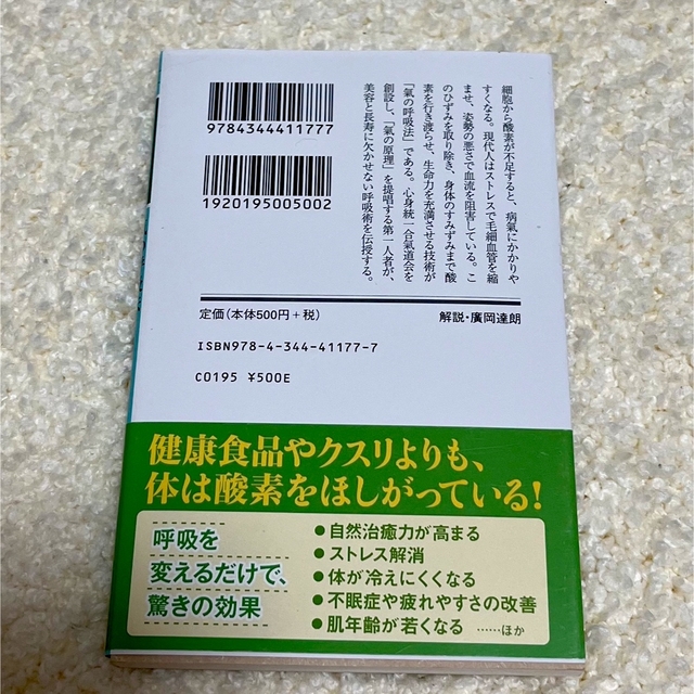 氣の呼吸法 全身に酸素を送り治癒力を高める エンタメ/ホビーの本(その他)の商品写真