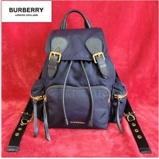 美品】バーバリー ナイロン ゴールド チェーン リュック バックパック-
