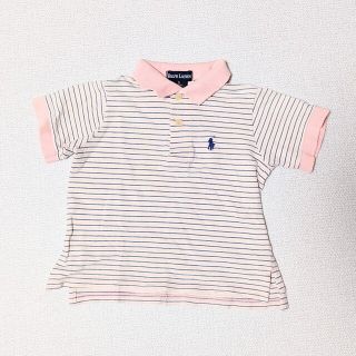 ラルフローレン(Ralph Lauren)の(10)ラルフローレン　XL 18〜24m 　ボーダーポロシャツ(Tシャツ/カットソー)