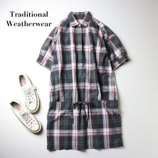 トラディショナルウェザーウェア(TRADITIONAL WEATHERWEAR)のトラディショナルウェザーウェア / タータンチェック シャツワンピース 半袖(ひざ丈ワンピース)