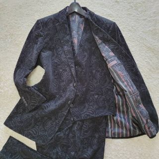キングサイズ2~3XL】エトロ ペイズリー 3ピース スーツ セットアップ