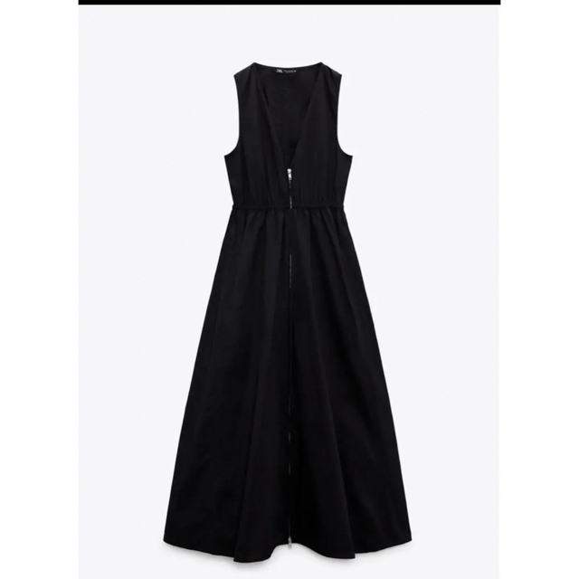 ZARA - ZARA ジッパー ポプリン ワンピース XL ロング ZARA - ZARA ジッパー ポプリン ワンピース XL ロング