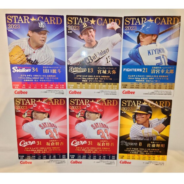 カルビー - プロ野球チップス2023 スターカード6枚セットの通販 by