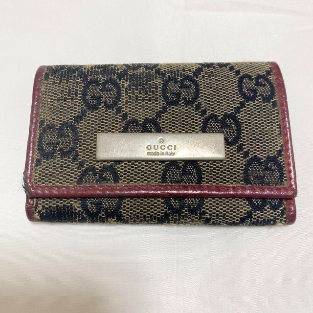 Gucci - GUCCI グッチ キーケース 鍵入れ GGキャンバス 3連 6連