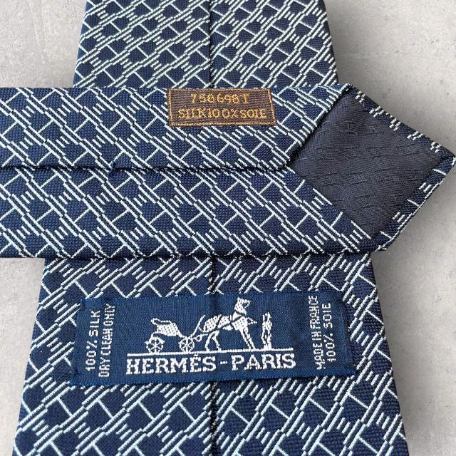 美品 HERMES エルメス 青紺 ジャガード - 通販 - gofukuyasan.com