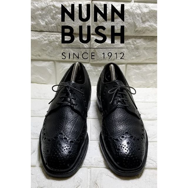 70’s　NUNN BUSH　フルブローグ　US6（24.0ｃｍ）ブラック