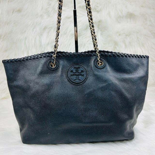 美品 TORY BURCH レザー マリオン 2WAY ショルダーバッグ 黒