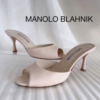 マノロブラニク(MANOLO BLAHNIK)のマノロブラニク MANOLO BLAHNIK ミュール　フラット　サンダル　美品(サンダル)