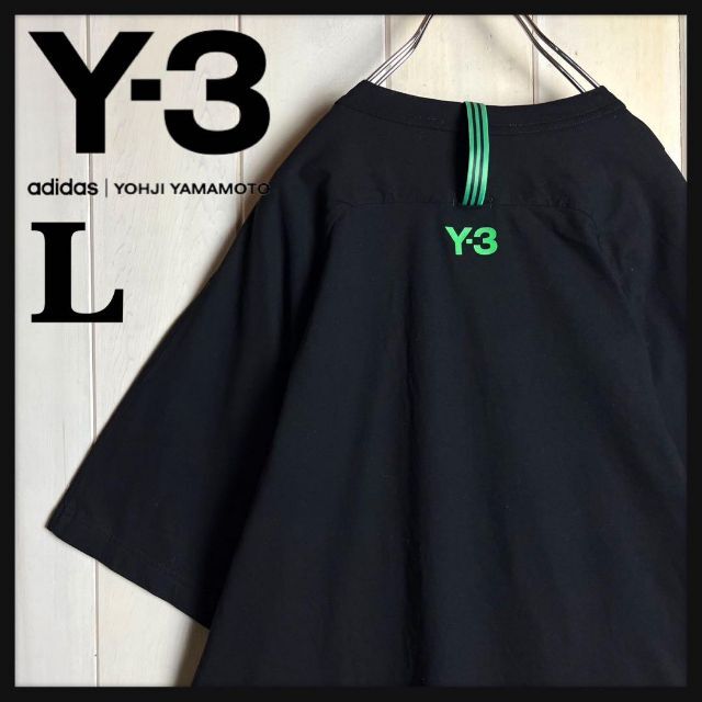 Y-3 - 【人気Lサイズ】ワイスリー☆バックロゴ入りTシャツ スリーストライプ ラインの通販 by avancer｜ワイスリーならラクマ