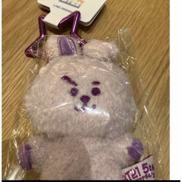 BT21(ビーティーイシビル)のBT21 5周年 マスコット パープル COOKY BT21 クキ エンタメ/ホビーのおもちゃ/ぬいぐるみ(キャラクターグッズ)の商品写真