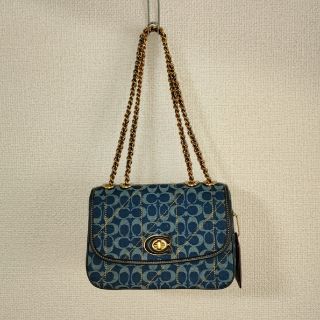 コーチ(COACH)の【人気商品】コーチ　マディソン ショルダー バッグ  シグネチャー　デニム(ショルダーバッグ)