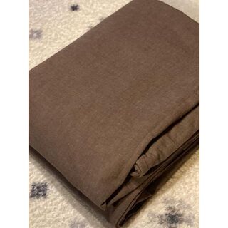 ムジルシリョウヒン(MUJI (無印良品))の未使用　無印　掛け布団カバー　ブラウン　セミダブル・ダブルサイズ　180×210(シーツ/カバー)