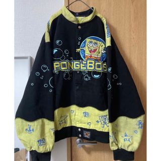 スポンジボブ JH Design ジェフハミルトン レーシングジャケット 古着(ライダースジャケット)