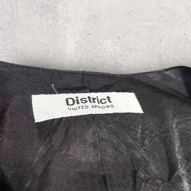 District United Arrows(ディストリクトユナイテッドアローズ)の美品 District ディストリクト ストライプ ジレ 花柄 44 ネイビー メンズのスーツ(スーツベスト)の商品写真