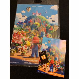 ニンテンドウ(任天堂)のザ・スーパーマリオ・ブラザーズ・ムービー　前売特典　ポスター　ムビチケ(ポスター)