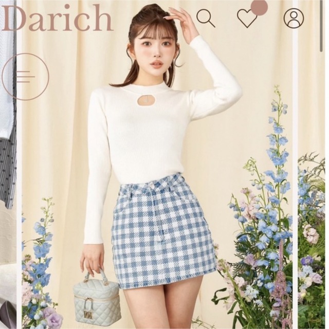 Darich(ダーリッチ)のdarich DDチャームリブニットトップス　 レディースのトップス(ニット/セーター)の商品写真