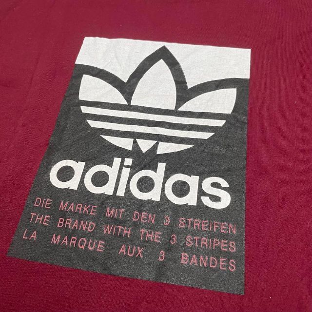 adidas(アディダス)の新品未使用 adidas アディダス 刺繍ロゴ Tシャツ ワンポイント ボルドー メンズのトップス(Tシャツ/カットソー(半袖/袖なし))の商品写真