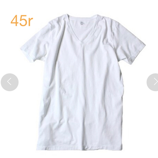 フォーティファイブアール(45R)の45R ストレッチ天竺VネックTシャツ(Tシャツ(半袖/袖なし))