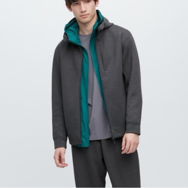 UNIQLO(ユニクロ)のUNIQLO ストレッチ ドライスウェット フルジップ パーカー XXL 速乾 メンズのジャケット/アウター(ブルゾン)の商品写真