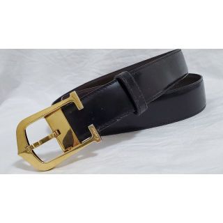 カルティエ(Cartier)の正規 カルティエ アルディロン ロングCロゴバックル リバーシブルベルト 黒×茶(ベルト)