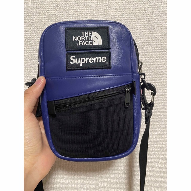 【美品】 supreme × the north face レザーバッグ