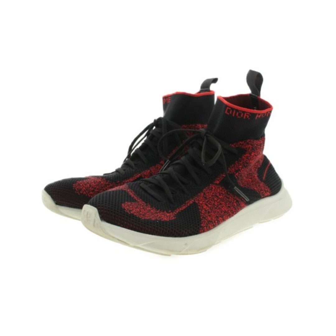 Dior Homme ディオールオム スニーカー 41(26cm位) 黒x赤 【古着 Dior Homme ディオールオム スニーカー 41(26cm位) 黒x赤 【古着