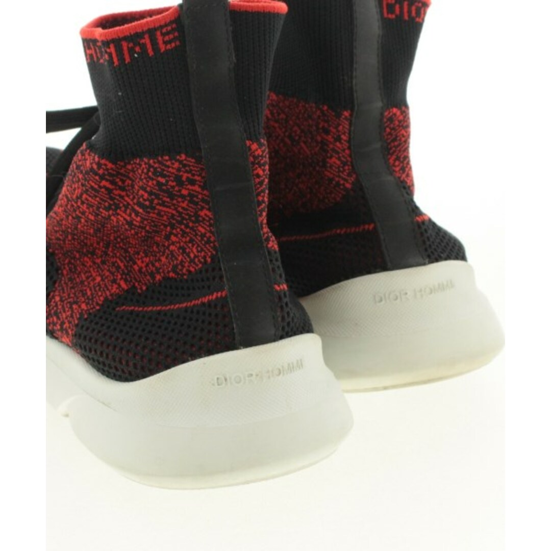 Dior Homme ディオールオム スニーカー 41(26cm位) 黒x赤 【古着 Dior Homme ディオールオム スニーカー 41(26cm位) 黒x赤 【古着
