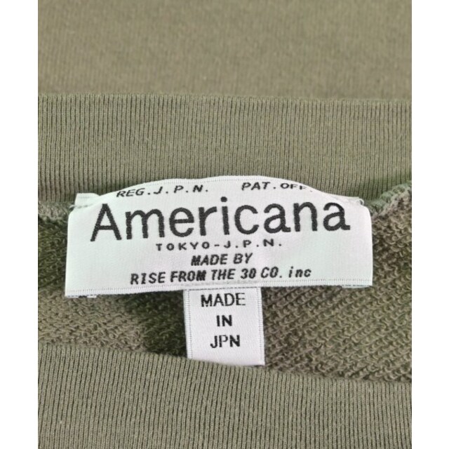 AMERICANA(アメリカーナ)のAmericana アメリカーナ スウェット F カーキ 【古着】【中古】 レディースのトップス(トレーナー/スウェット)の商品写真