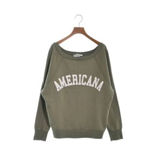 アメリカーナ(AMERICANA)のAmericana アメリカーナ スウェット F カーキ 【古着】【中古】(トレーナー/スウェット)