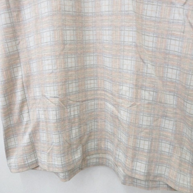 Munsingwear(マンシングウェア)のマンシングウェア シャツ 半袖 ロゴ チェック柄 ピンク グレー ホワイト 2 スポーツ/アウトドアのゴルフ(ウエア)の商品写真