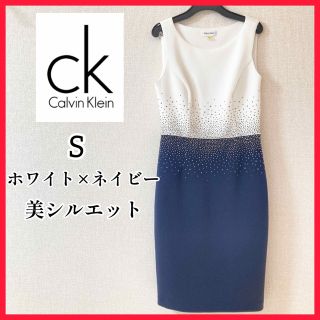 カルバンクライン(Calvin Klein)のcalvin klein カルバンクライン　ノースリーブ　ワンピース　お呼ばれ(ひざ丈ワンピース)