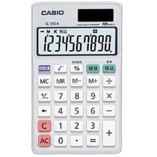 カシオ パーソナル電卓 時間・税計算 手帳タイプ 10桁 SL-310A-N(オフィス用品一般)