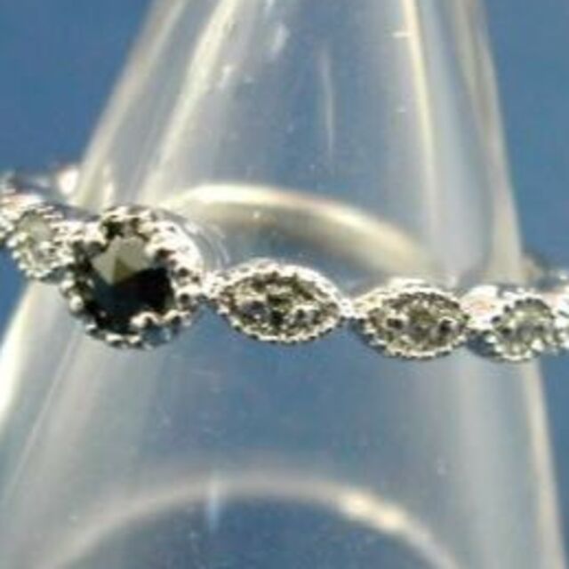 日本製 【ローズカットブラックダイヤモンド】アンティーク調リング≪シルバー925 レディースのアクセサリー(リング(指輪))の商品写真