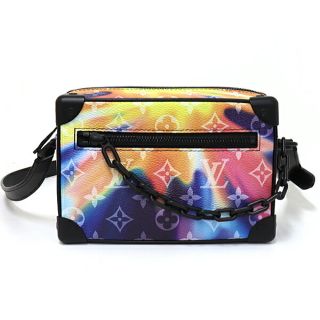 ルイヴィトン(LOUIS VUITTON)のLOUIS VUITTON ルイヴィトン ミニソフトトランク ショルダーバッグ モノグラム･サンセット キャンバス メンズ M80952 マルチカラー ブラック金具 【中古】Sランク(ショルダーバッグ)