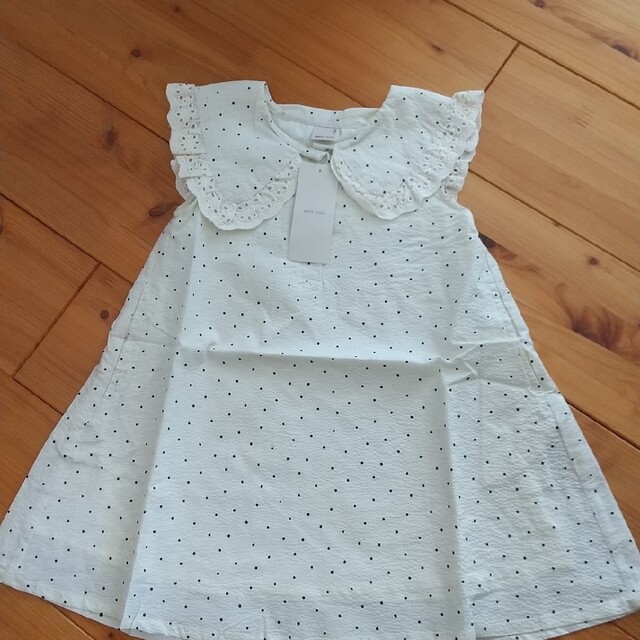 petit main(プティマイン)の新品 petit main BIG衿ワンピース110 キッズ/ベビー/マタニティのキッズ服女の子用(90cm~)(ワンピース)の商品写真