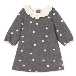 プチバトー(PETIT BATEAU)の専用ページ☆24M プチバトー 裏起毛スウェットドットプリント長袖ワンピース(ワンピース)