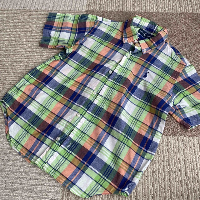 ラルフローレン チェックシャツ 半袖シャツ120㎝ キッズ/ベビー/マタニティのキッズ服男の子用(90cm~)(ブラウス)の商品写真