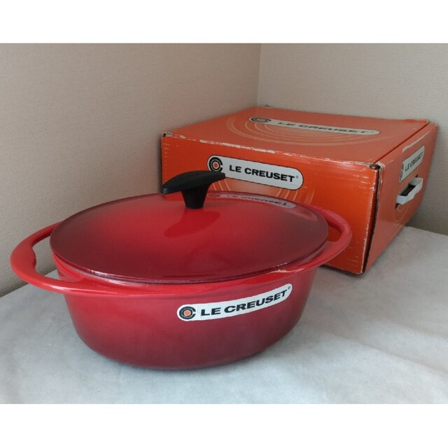 LE CREUSET - ルクルーゼ ココットオーバル両手鍋 25cmの通販 by くろ