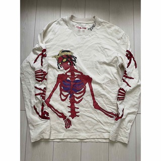 シュプリーム(Supreme)のEVAE MOB SALUTE SKULL BOND Tシャツ ロンT(Tシャツ/カットソー(七分/長袖))