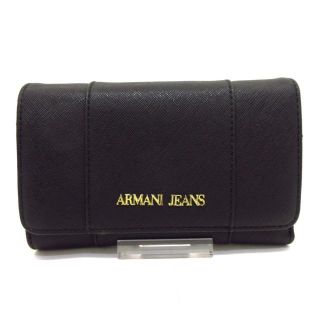 アルマーニジーンズ(ARMANI JEANS)のアルマーニジーンズ 3つ折り財布 黒(財布)