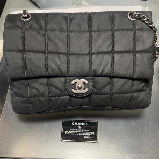 大得価得価 新品 CHANEL ナイロン チョコバー ショルダーバッグ ...