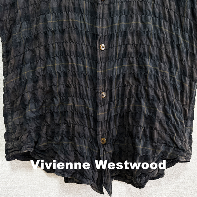 Vivienne Westwood(ヴィヴィアンウエストウッド)の【Vivienne Westwood MAN】ORBロゴ シアサッカー シャツ メンズのトップス(シャツ)の商品写真