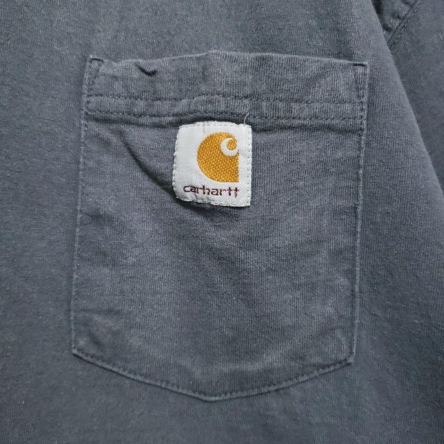 carhartt(カーハート)のカーハート Carhartt ポケットTシャツ 織りタグ 墨色 ブラック 3XL メンズのトップス(Tシャツ/カットソー(半袖/袖なし))の商品写真