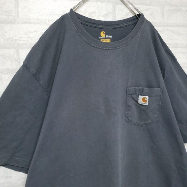 carhartt(カーハート)のカーハート Carhartt ポケットTシャツ 織りタグ 墨色 ブラック 3XL メンズのトップス(Tシャツ/カットソー(半袖/袖なし))の商品写真