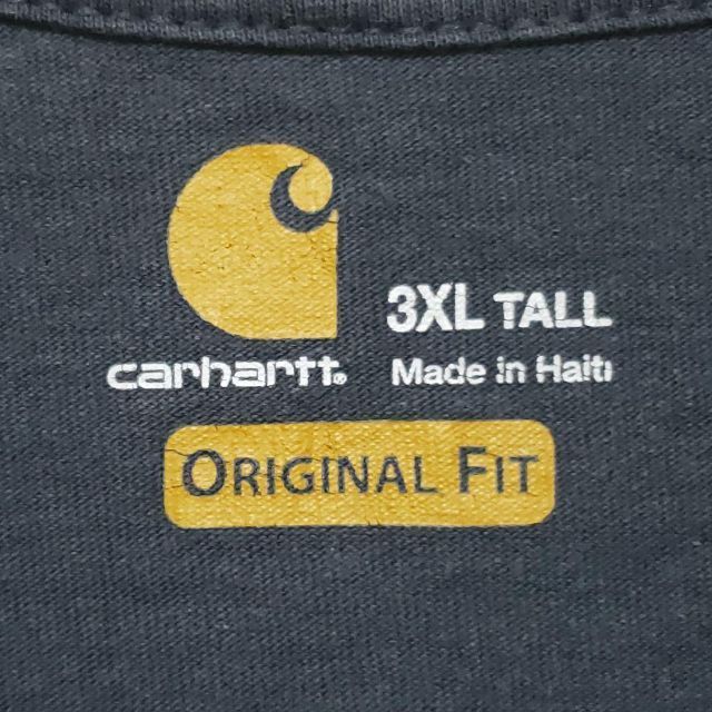 carhartt(カーハート)のカーハート Carhartt ポケットTシャツ 織りタグ 墨色 ブラック 3XL メンズのトップス(Tシャツ/カットソー(半袖/袖なし))の商品写真