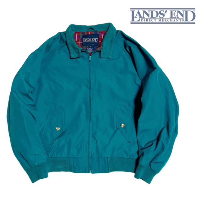 ビンテージ LANDS END ランズエンド ハリントンジャケット ターコイズ