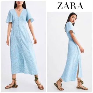 ザラ(ZARA)のお値下げしました！ZARAロングワンピース　小花柄(ロングワンピース/マキシワンピース)