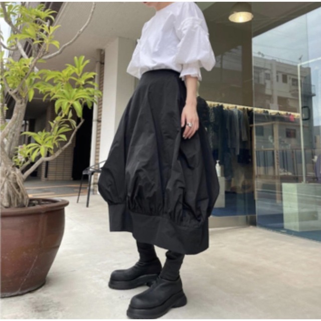 enfold メモリーグログラン バルーンヘムSKIRT | labiela.com